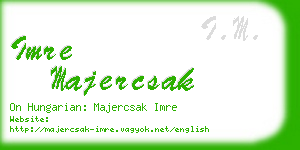 imre majercsak business card